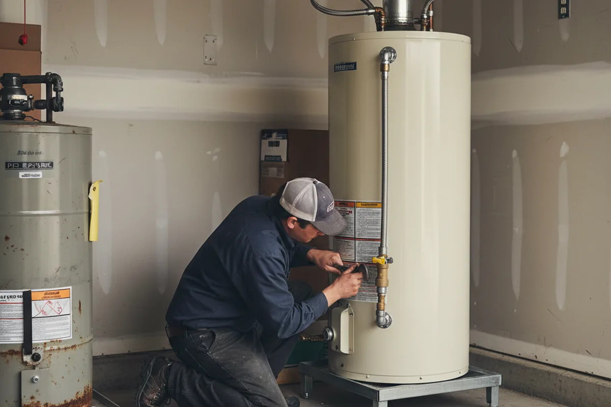 Water heater and shutoff valve replacement in Glennville